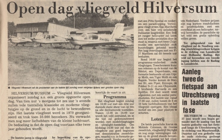 Open dag Vliegveld Hilversum G&E 23 juni 1983
