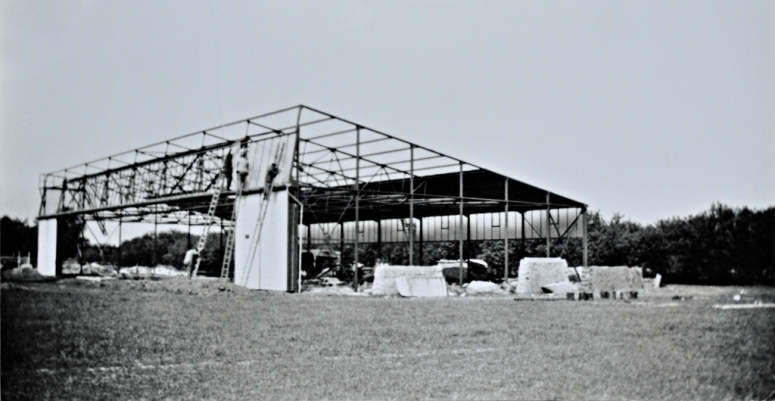 Bouw van de grote hangaar 1939